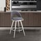 Armen Living Lottech Swivel Bar Stool in Brushed Stainless Steel with Gray Faux Leather 840254335417 - alternate 5